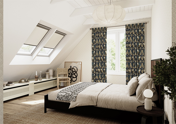 Acanthus, Navy - Made to Measure Curtains - Image 7